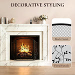 3-Panel Folding Fireplace Screen 122 x 1 x 75 cm Black