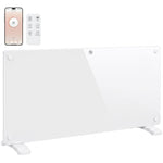Smart Panel Heater Wall Mounted Freestanding, Electric Heater with Weekly Timer, Open Window & Anti-Frost, 2000W, White