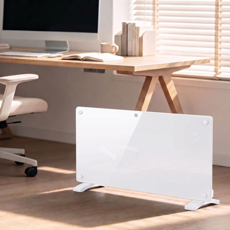 Smart Panel Heater Wall Mounted Freestanding, Electric Heater with Weekly Timer, Open Window & Anti-Frost, 2000W, White