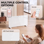 Smart Panel Heater Wall Mounted Freestanding, Electric Heater with Weekly Timer, Open Window & Anti-Frost, 2000W, White