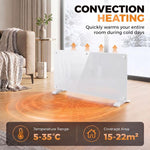 Smart Panel Heater Wall Mounted Freestanding, Electric Heater with Weekly Timer, Open Window & Anti-Frost, 2000W, White