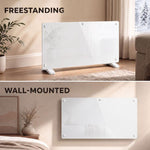 Smart Panel Heater Wall Mounted Freestanding, Electric Heater with Weekly Timer, Open Window & Anti-Frost, 2000W, White