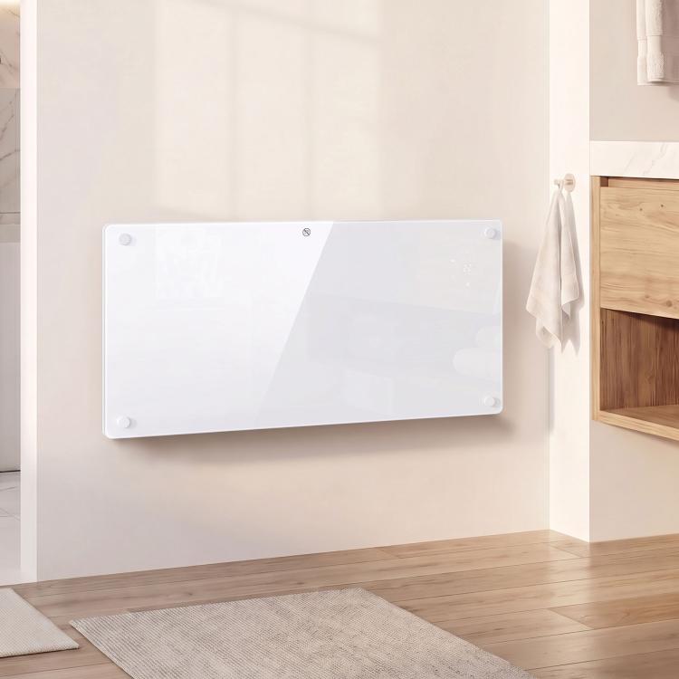 Smart Panel Heater Wall Mounted Freestanding, Electric Heater with Weekly Timer, Open Window & Anti-Frost, 2000W, White