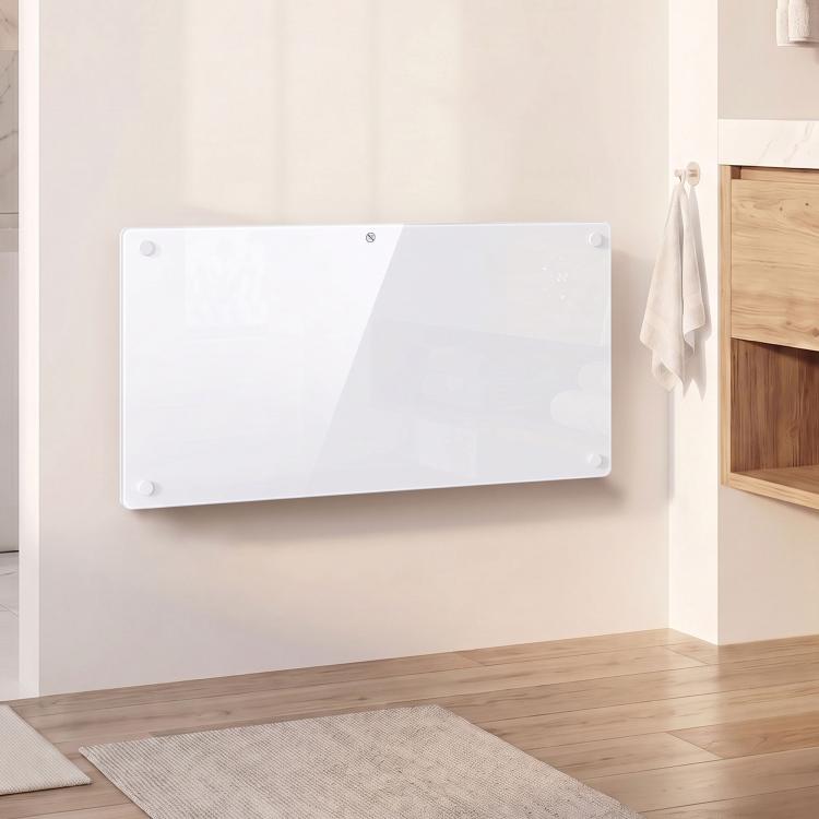 1500W Smart Panel Heater Wall Mounted & Freestanding, Electric Heater with Weekly Timer, Open Window & Anti-Frost, White