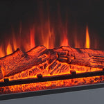 Electric Fireplace Suite with Remote Control, 2000W Freestanding Fireplace Heater with LED Flame Effect, Overheat Protection, 7-Day Programmable Timer, White