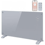 1500W Smart Panel Heater Wall Mounted & Freestanding, Electric Heater with Weekly Timer, Open Window & Anti-Frost, Grey