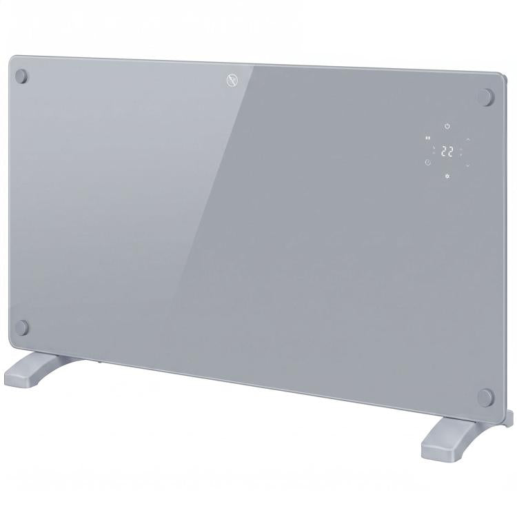 1500W Smart Panel Heater Wall Mounted & Freestanding, Electric Heater with Weekly Timer, Open Window & Anti-Frost, Grey