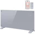 2000W Smart Panel Heater Wall Mounted & Freestanding, Electric Heater with Weekly Timer, Open Window & Anti-Frost, Grey