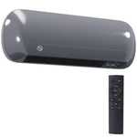 2000W Ceramic Electric Heater with Fan, Adjustable Thermostat, Wall Mounted - Grey