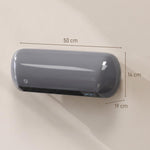 2000W Ceramic Electric Heater with Fan, Adjustable Thermostat, Wall Mounted - Grey