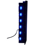 Led Wall Mounted Fireplace Curved Glass Electric Fire Place Fire Place 7 Colour Side Lights Slimline, 900/1800W, 65cm x 52cm