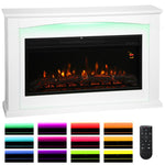 2000W 5118 BTU Faux Flame Fireplace - White