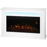 2000W 5118 BTU Faux Flame Fireplace - White