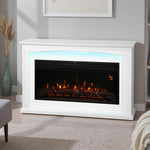 2000W 5118 BTU Faux Flame Fireplace - White