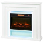 4777 BTU Multicolour LED Electric Fireplace - White