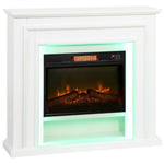 4777 BTU Multicolour LED Electric Fireplace - White