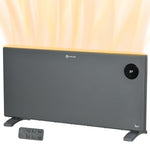 2000W Electric Convector Heater, Freestanding or Wall Mounted, Space Heater with Adjustable Thermostat, Timer, Grey