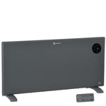 2000W Electric Convector Heater, Freestanding or Wall Mounted, Space Heater with Adjustable Thermostat, Timer, Grey