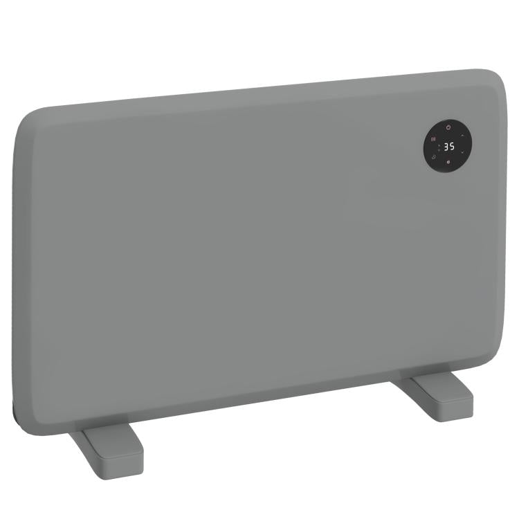 1200W Electric Convector Heater, Freestanding or Wall Mounted, Space Heater with Adjustable Thermostat, Timer, Grey