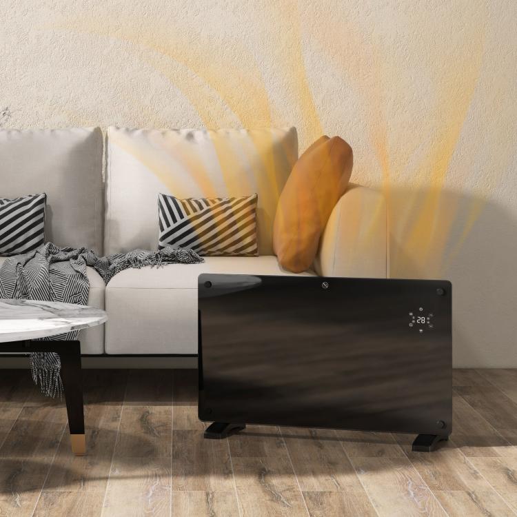 1500W 5-35℃ Smart Control Heater - Black