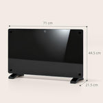 1500W 5-35℃ Smart Control Heater - Black