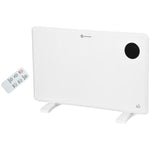 1200W Electric Convector Heater, Freestanding or Wall Mounted, Space Heater with Adjustable Thermostat, Timer, White