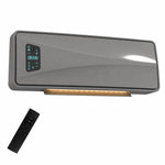 2000W Ceramic Electric Heater with Fan, Adjustable Thermostat, Wall Mounted - Grey