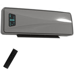 2000W Ceramic Electric Heater with Fan, Adjustable Thermostat, Wall Mounted - Grey