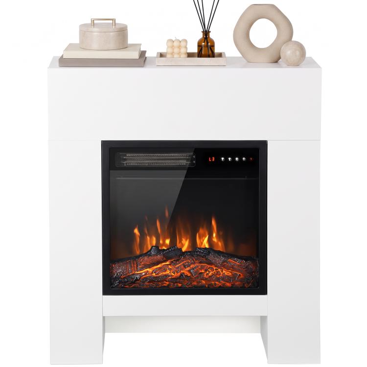 Caminetto elettrico con mobile TV, fiamme 3D e telecomando - immagine 2