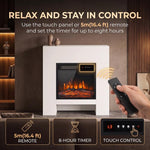 Caminetto elettrico con mobile TV, fiamme 3D e telecomando - immagine 9