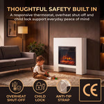 Caminetto elettrico con mobile TV, fiamme 3D e telecomando - immagine 10