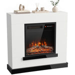 Freestanding Electric Fireplace Suite, Electric Fire and Surround, Adjustable Flame Effect, Remote, Timer, 900W/1800W