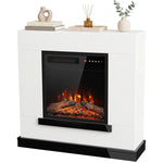 Freestanding Electric Fireplace Suite, Electric Fire and Surround, Adjustable Flame Effect, Remote, Timer, 900W/1800W