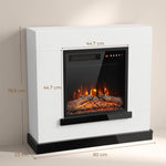 Freestanding Electric Fireplace Suite, Electric Fire and Surround, Adjustable Flame Effect, Remote, Timer, 900W/1800W