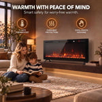 Camino elettrico slim 127 cm 3 in 1 con fiamme LED personalizzabili - immagine 10