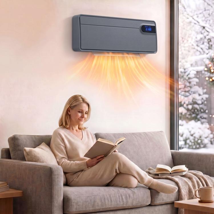 Termoventilatore ceramico da parete Wi-Fi 2000 W grigio - immagine 3