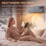 Termoventilatore ceramico da parete Wi-Fi 2000 W grigio - immagine 6
