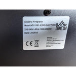 Electric Fireplace Stove Freestanding/Inset, 2000W, Electric Fire with LED Flame, Pebbles, Adjustable Thermostat, Black