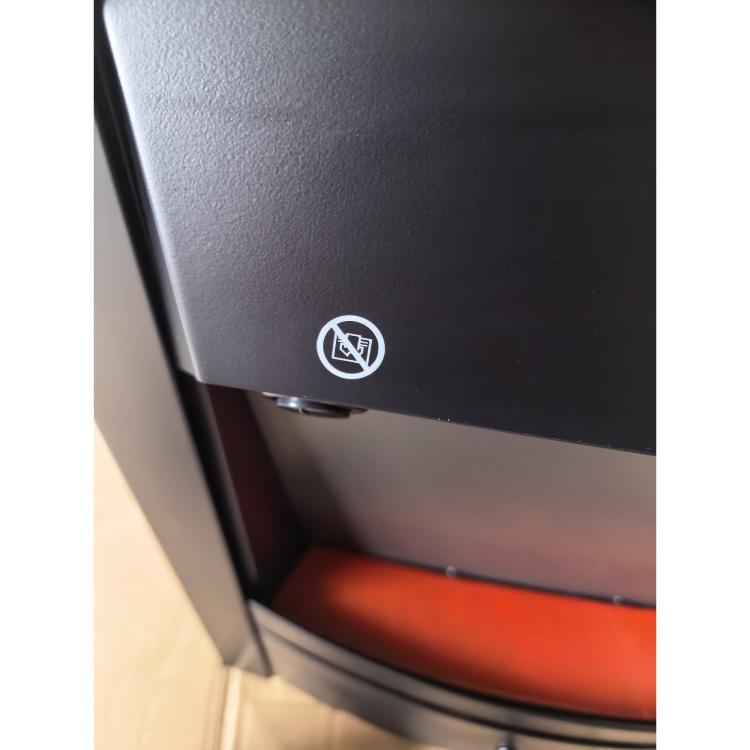 Electric Fireplace Stove Freestanding/Inset, 2000W, Electric Fire with LED Flame, Pebbles, Adjustable Thermostat, Black