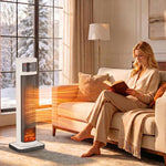 Portable Space Heater, 2000W Ceramic Heater with 4 Modes (Eco Mode), Adjustable Thermostat, Remote, Low Energy