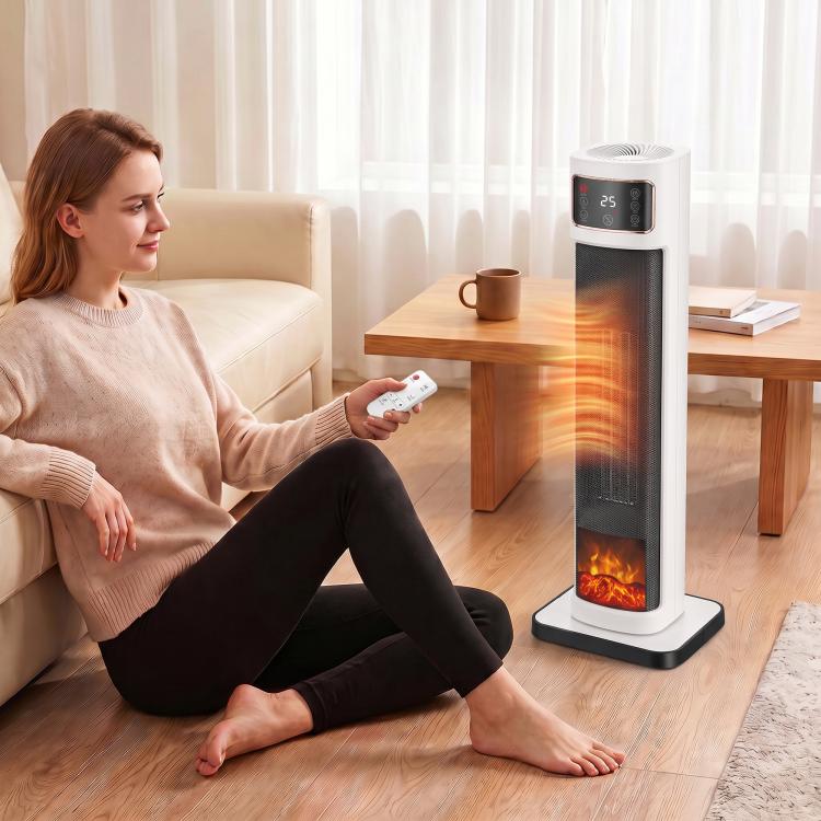 Portable Space Heater, 2000W Ceramic Heater with 4 Modes (Eco Mode), Adjustable Thermostat, Remote, Low Energy