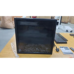 Electric Fireplace Suite with Shelf, 25" 1800W Electric Fire and Surround with LED Flame, 5 Brightness, Remote, Oak