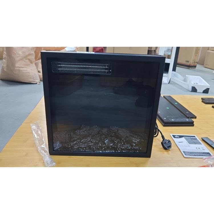 Electric Fireplace Suite with Shelf, 25" 1800W Electric Fire and Surround with LED Flame, 5 Brightness, Remote, Oak