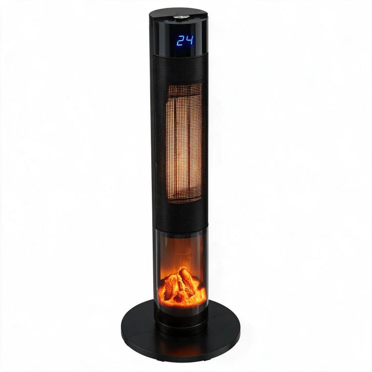 Termoventilatore a torre ceramico 2000 W con fiamma 3D