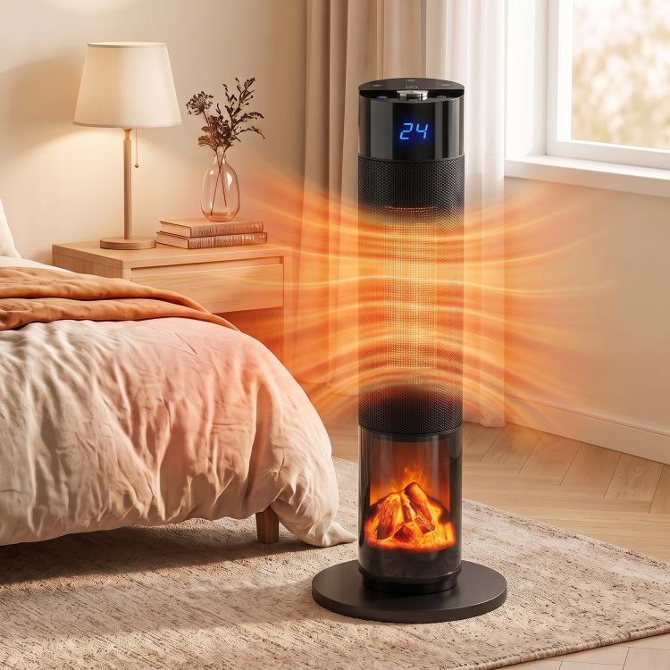 Termoventilatore a torre ceramico 2000 W con fiamma 3D - immagine 6