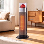 Stufa ceramica 2000 W con Wi-Fi, termostato ed effetto fiamma 3D - immagine 5