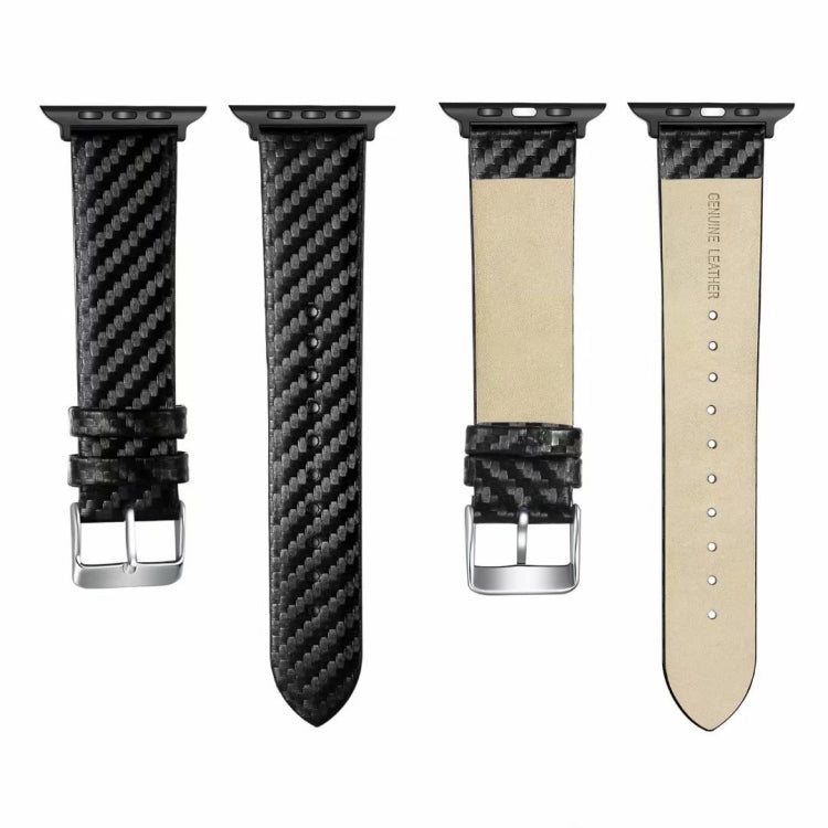 Cinturino in pelle fibra di carbonio per Apple Watch 38mm