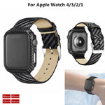 Cinturino in pelle fibra di carbonio per Apple Watch 38mm
