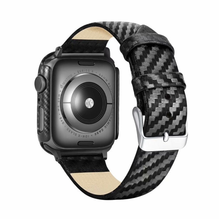 Cinturino in pelle fibra di carbonio per Apple Watch 38mm