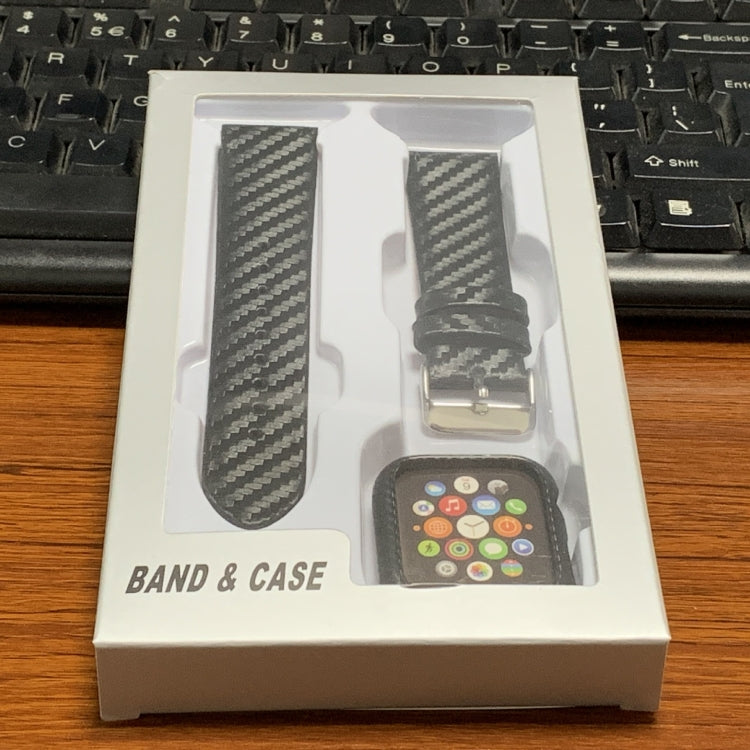 Cinturino in pelle fibra di carbonio per Apple Watch 42mm